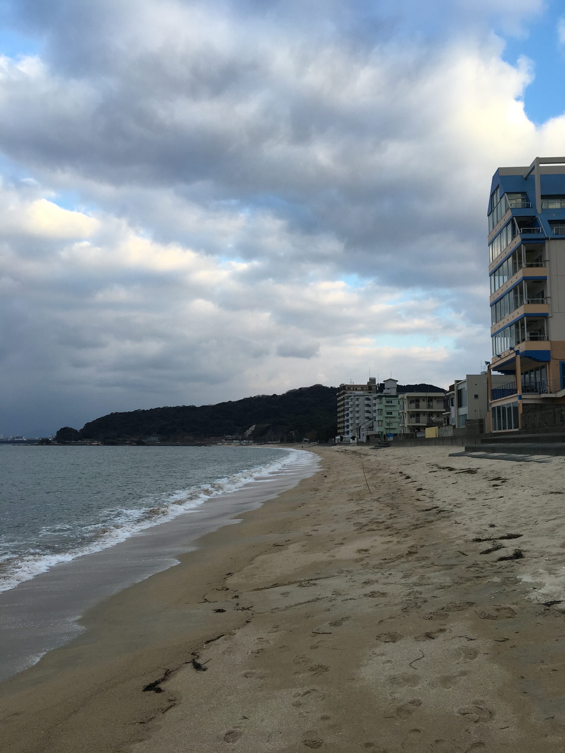 Calm coastal waters along northern Fukuoka